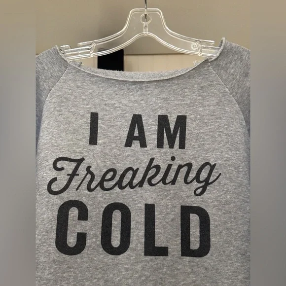 Ealey Fushi “I Am Freaking Cold” Sweatshirt – Size Large (Fits Like Medium) Gray - Picture 3 of 5